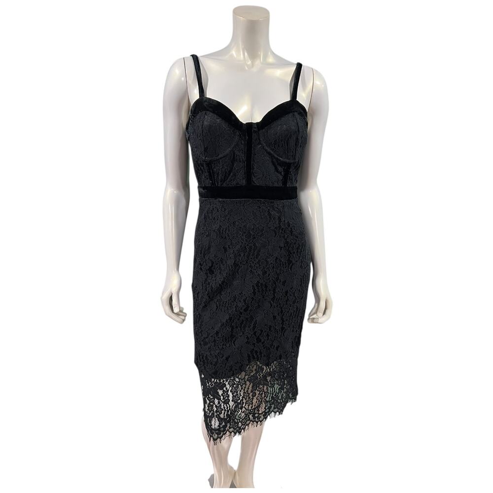 soprano Black Lace Cocktail Dress Size L New With Tags Bodycon